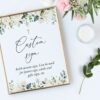 Cream White Flowers Custom Sign, Baptism, First Holy Communion, Printable File, Edit Yourself, SH154 SH155