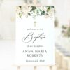 Cream White Flowers Welcome Sign, Baptism Sign, Printable File, Edit Yourself, SH154