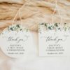 Cream White Flowers First Holy Communion Favor Tags, Gift Tags, Printable File, Edit Yourself, SH155
