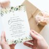 Cream White Flowers First Holy Communion Invitation, Printable File, Edit Yourself, SH155 Cream White Flowers First Holy Communion Invitation, Printable File, Edit Yourself, SH155