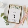 Cream White Flowers Table Number Sign, First Holy Communion Sign, Printable File, Edit Yourself, SH155