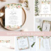 Pink, Orange and White Flowers Baptism Mini Bundle, Printable File, Edit Yourself, SH156 Pink, Orange and White Flowers Baptism Mini Bundle, Printable File, Edit Yourself, SH156