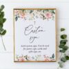 Pink, Orange and White Flowers Custom Sign, Baptism, First Holy Communion, Printable File, Edit Yourself, SH156 SH157