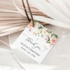 Pink, Orange and White Flowers Baptism Favor Tags, Gift Tags, Printable File, Edit Yourself, SH156