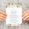 Pink, Orange and White Flowers Baptism Invitation, Baptism Stationery, Printable File, Edit Yourself, SH156 Pink, Orange and White Flowers Baptism Invitation, Baptism Stationery, Printable File, Edit Yourself, SH156