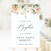 Pink, Orange and White Flowers Welcome Sign, Baptism Sign, Printable File, Edit Yourself, SH156 Pink, Orange and White Flowers Welcome Sign, Baptism Sign, Printable File, Edit Yourself, SH156