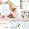 Pink, Orange and White Flowers First Holy Communion Mini Bundle, Printable File, Edit Yourself, SH157