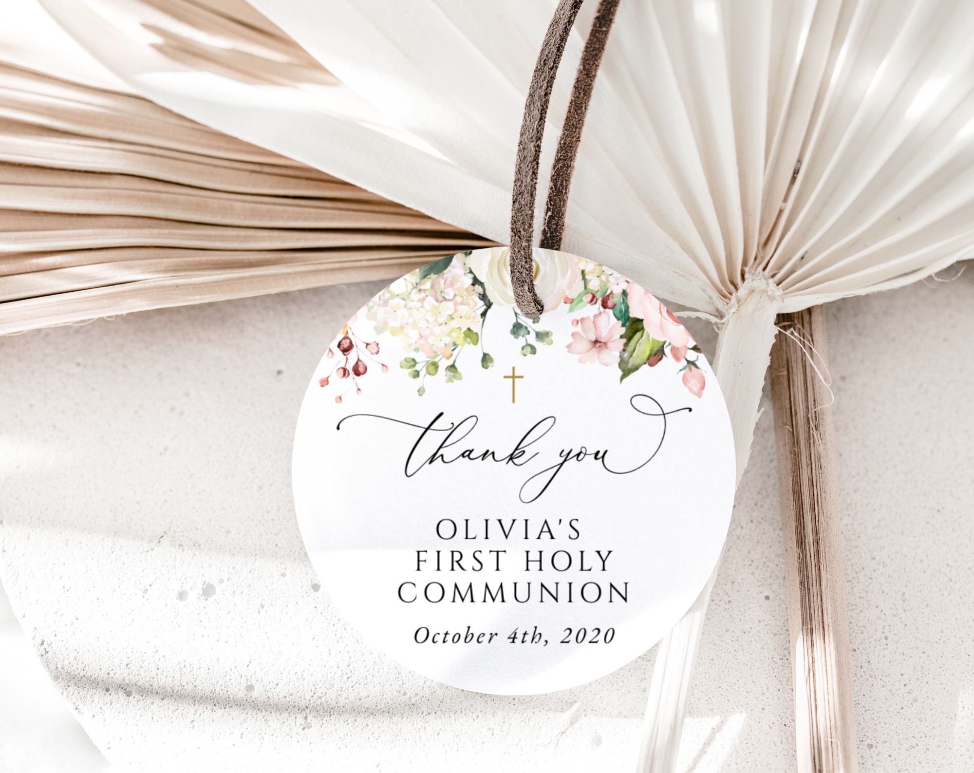 Pink, Orange and White Flowers First Holy Communion Favor Tags, Gift Tags, Printable File, Edit Yourself, SH157 Pink, Orange and White Flowers First Holy Communion Favor Tags, Gift Tags, Printable File, Edit Yourself, SH157