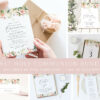 Pink, Orange and White Flowers First Holy Communion Mini Bundle, Printable File, Edit Yourself, SH157