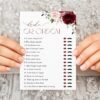 Burgundy and Blush Flowers Bridal Shower Games, Set of 3 Games, Printable File, Edit Yourself, SH158 Burgundy and Blush Flowers Bridal Shower Games, Set of 3 Games, Printable File, Edit Yourself, SH158