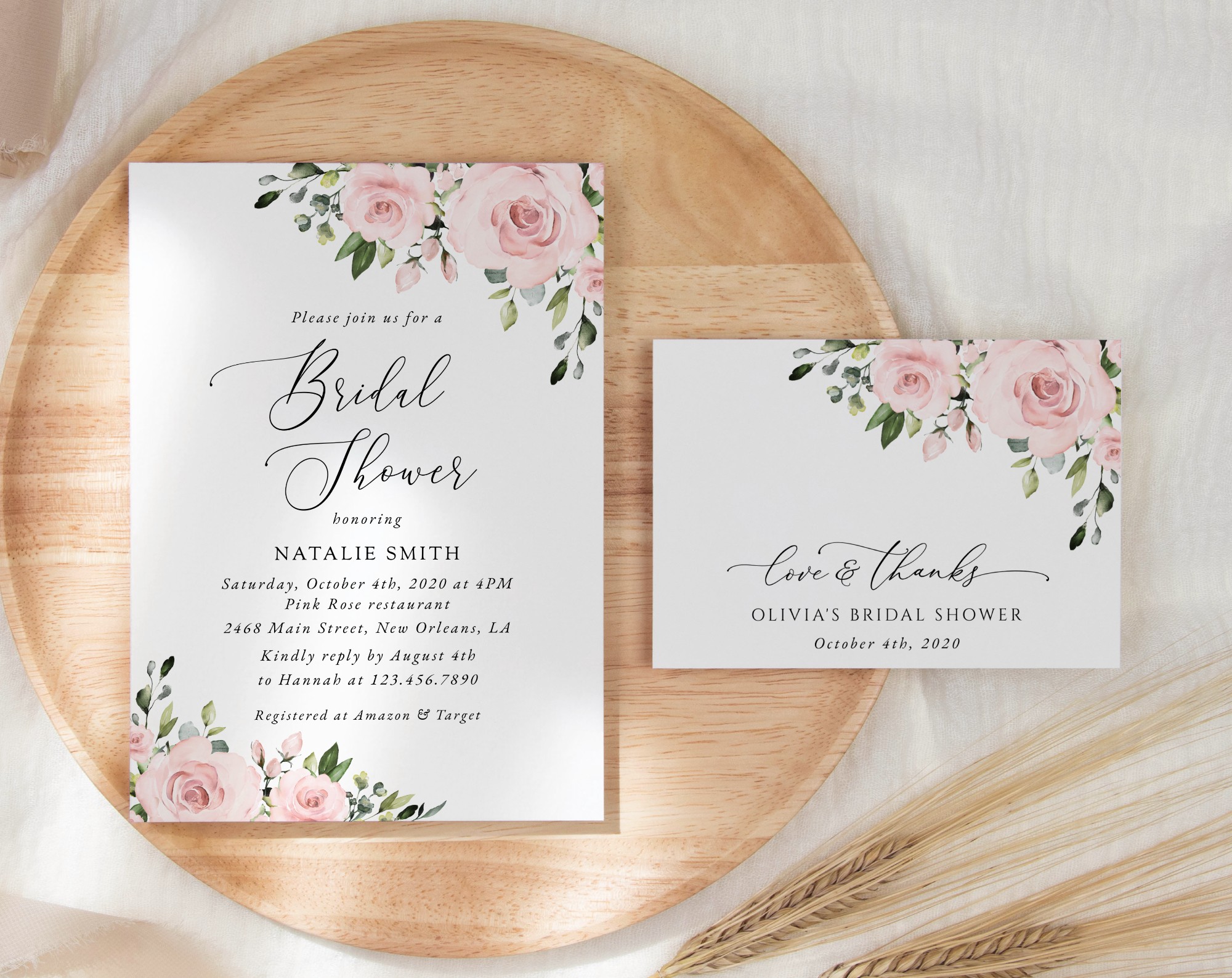 SH159 Blush Flowers Bridal Shower Shop by Collection