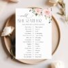 Blush Flowers Bridal Shower Games, Set of 3 Games, Printable File, Edit Yourself, SH159