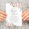 Blush Flowers Bridal Shower Invitation, Bridal Stationery, Printable File, Edit Yourself, SH159 Blush Flowers Bridal Shower Invitation, Bridal Stationery, Printable File, Edit Yourself, SH159