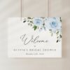 Dusty Blue Flowers Welcome Sign, Bridal Shower Sign, Printable File, Edit Yourself, SH160 Dusty Blue Flowers Welcome Sign, Bridal Shower Sign, Printable File, Edit Yourself, SH160