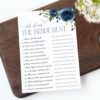 Navy Blue Flowers Bridal Shower Games, Set of 3 Games, Printable File, Edit Yourself, SH161