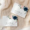 Navy and Blush Flowers Thank You Card, Bridal Shower Stationery, Printable File, Edit Yourself, SH164 Navy and Blush Flowers Thank You Card, Bridal Shower Stationery, Printable File, Edit Yourself, SH164