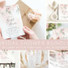 Blush Pink Flowers Bridal Shower Mini Bundle, Printable File, Edit Yourself, SH165