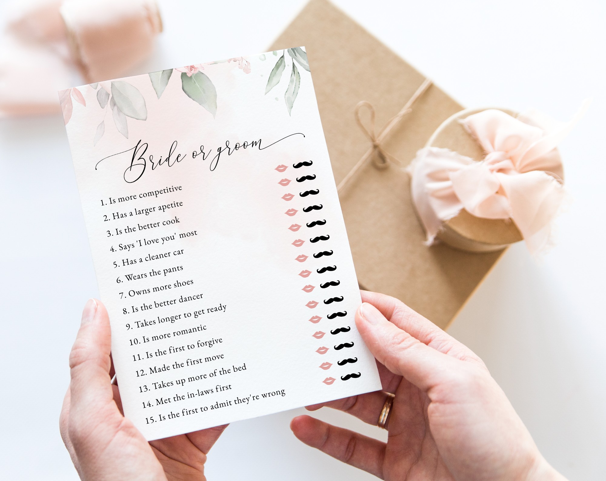 Blush Pink Flowers Bridal Shower Games, Set of 3 Games, Printable File, Edit Yourself, SH165 Blush Pink Flowers Bridal Shower Games, Set of 3 Games, Printable File, Edit Yourself, SH165