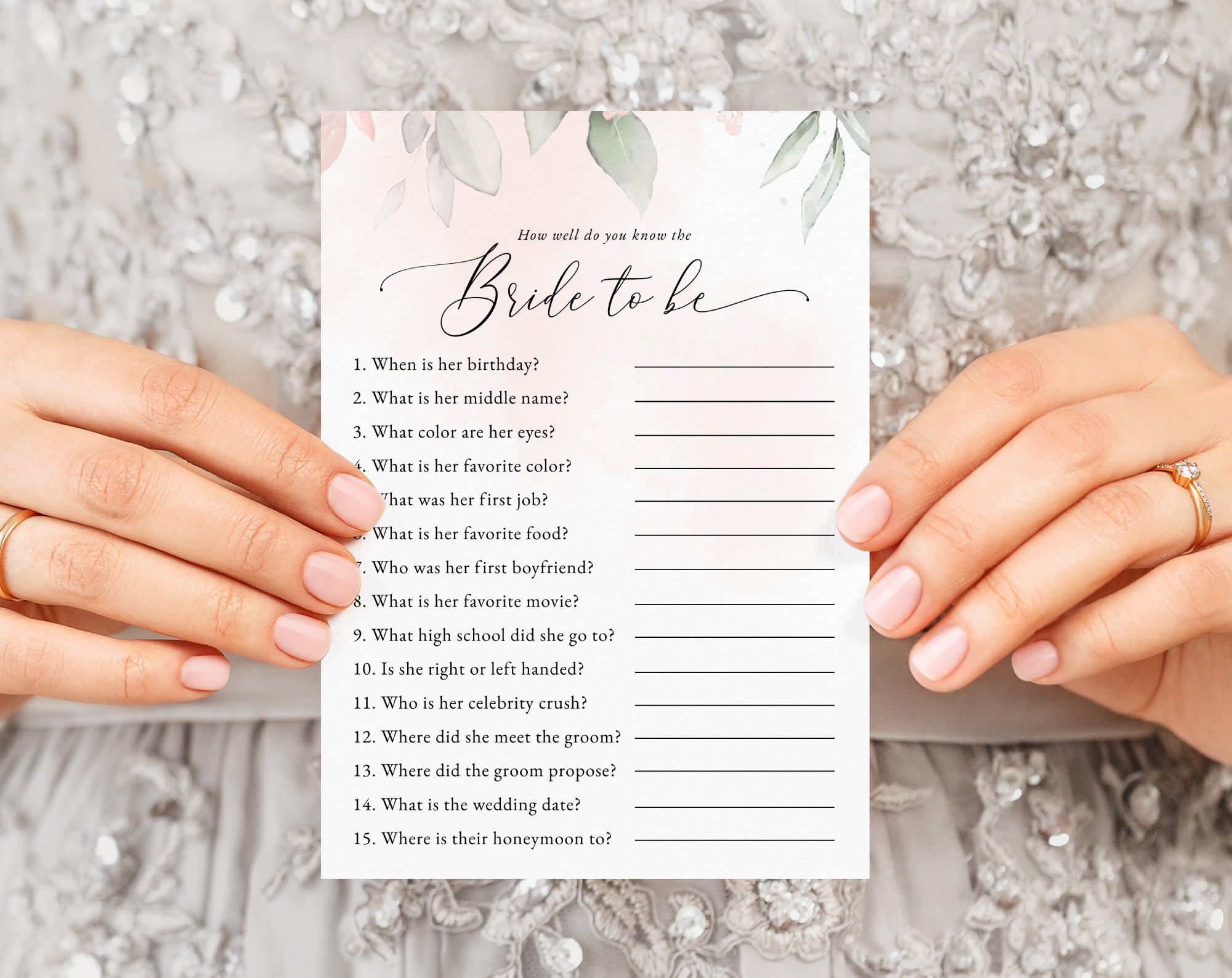 Blush Pink Flowers Bridal Shower Games, Set of 3 Games, Printable File, Edit Yourself, SH165 Blush Pink Flowers Bridal Shower Games, Set of 3 Games, Printable File, Edit Yourself, SH165