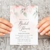 Blush Pink Flowers Bridal Shower Invitation, Bridal Stationery, Printable File, Edit Yourself, SH165