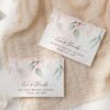 Blush Pink Flowers Thank You Card, Bridal Shower Stationery, Printable File, Edit Yourself, SH165