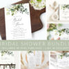 Eucalyptus Leaves Bridal Shower Mini Bundle, Printable File, Edit Yourself, SH166