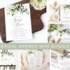 Eucalyptus Leaves Bridal Shower Mini Bundle, Printable File, Edit Yourself, SH166