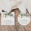 Eucalyptus Leaves Favor Tags, Gift Tags, Bridal Shower, Printable File, Edit Yourself, SH166