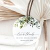 Eucalyptus Leaves Favor Tags, Gift Tags, Bridal Shower, Printable File, Edit Yourself, SH166 Eucalyptus Leaves Favor Tags, Gift Tags, Bridal Shower, Printable File, Edit Yourself, SH166