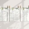 Eucalyptus Leaves Bridal Shower Mini Bundle, Printable File, Edit Yourself, SH166