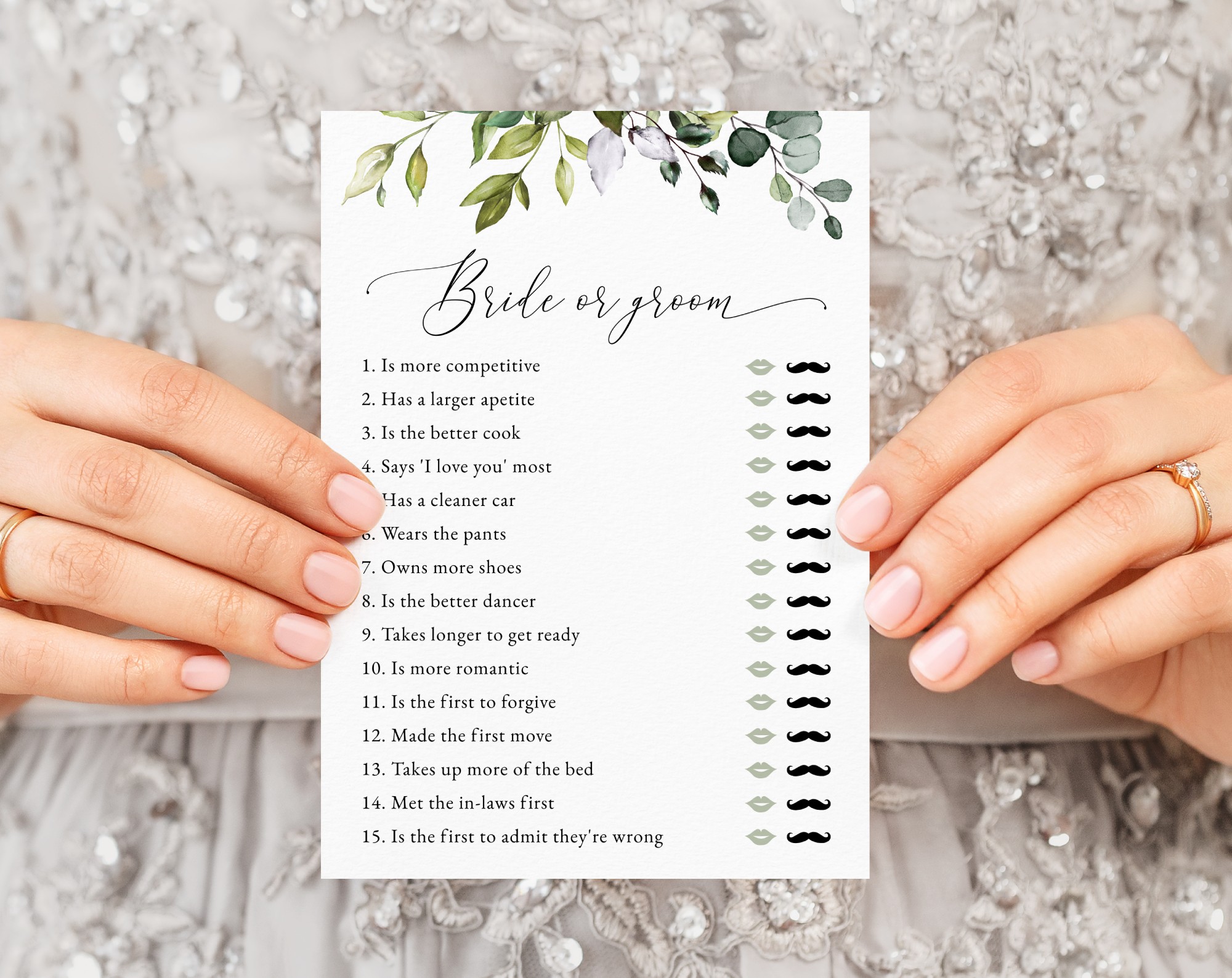 Eucalyptus Leaves Bridal Shower Games, Set of 3 Games, Printable File, Edit Yourself, SH166 Eucalyptus Leaves Bridal Shower Games, Set of 3 Games, Printable File, Edit Yourself, SH166