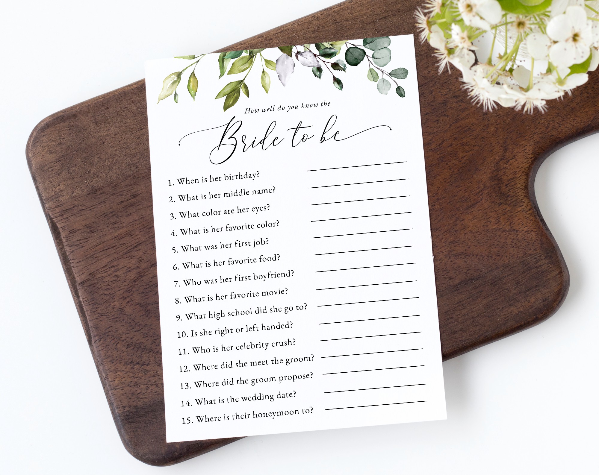 Eucalyptus Leaves Bridal Shower Games, Set of 3 Games, Printable File, Edit Yourself, SH166 Eucalyptus Leaves Bridal Shower Games, Set of 3 Games, Printable File, Edit Yourself, SH166