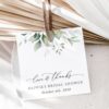 Greenery and Gold Favor Tags, Gift Tags, Bridal Shower, Printable File, Edit Yourself, SH167