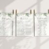 Greenery and Gold Bridal Shower Games, Set of 3 Games, Printable File, Edit Yourself, SH167