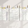 Purple and Yellow Flowers Bridal Shower Games, Set of 3 Games, Printable File, Edit Yourself, SH168