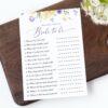Purple and Yellow Flowers Bridal Shower Games, Set of 3 Games, Printable File, Edit Yourself, SH168