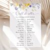 Purple and Yellow Flowers Bridal Shower Games, Set of 3 Games, Printable File, Edit Yourself, SH168