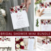 Burgundy, Purple and Blush Flowers Bridal Shower Mini Bundle, Printable File, Edit Yourself, SH169 Burgundy, Purple and Blush Flowers Bridal Shower Mini Bundle, Printable File, Edit Yourself, SH169