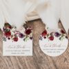 Burgundy, Purple and Blush Flowers Favor Tags, Gift Tags, Bridal Shower, Printable File, Edit Yourself, SH169 Burgundy, Purple and Blush Flowers Favor Tags, Gift Tags, Bridal Shower, Printable File, Edit Yourself, SH169