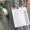 Burgundy, Purple and Blush Flowers Bridal Shower Games, Set of 3 Games, Printable File, Edit Yourself, SH169