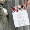 Burgundy, Purple and Blush Flowers Bridal Shower Invitation, Bridal Stationery, Printable File, Edit Yourself, SH169 Burgundy, Purple and Blush Flowers Bridal Shower Invitation, Bridal Stationery, Printable File, Edit Yourself, SH169