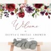 Burgundy, Purple and Blush Flowers Welcome Sign, Bridal Shower Sign, Printable File, Edit Yourself, SH169 Burgundy, Purple and Blush Flowers Welcome Sign, Bridal Shower Sign, Printable File, Edit Yourself, SH169