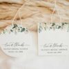 Cream White Flowers Favor Tags, Gift Tags, Bridal Shower, Printable File, Edit Yourself, SH170