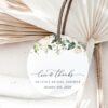 Cream White Flowers Favor Tags, Gift Tags, Bridal Shower, Printable File, Edit Yourself, SH170