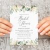 Cream White Flowers Bridal Shower Invitation, Bridal Stationery, Printable File, Edit Yourself, SH170 Cream White Flowers Bridal Shower Invitation, Bridal Stationery, Printable File, Edit Yourself, SH170