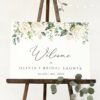 Cream White Flowers Welcome Sign, Bridal Shower Sign, Printable File, Edit Yourself, SH170 Cream White Flowers Welcome Sign, Bridal Shower Sign, Printable File, Edit Yourself, SH170
