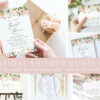 Pink, Orange and White Flowers Bridal Shower Mini Bundle, Printable File, Edit Yourself, SH171
