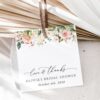 Pink, Orange and White Flowers Favor Tags, Gift Tags, Bridal Shower, Printable File, Edit Yourself, SH171