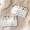 Pink, Orange and White Flowers Thank You Card, Bridal Shower Stationery, Printable File, Edit Yourself, SH171