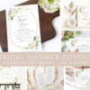 White Flowers Bridal Shower Mini Bundle, Printable File, Edit Yourself, SH172